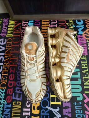 Mean Metallic Gold Women's Nike Shox TL Sneakers!